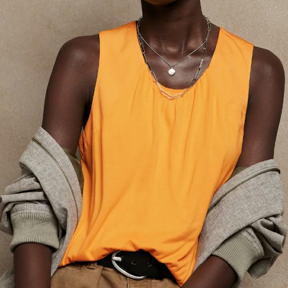 Banana Republic: Yellow Cutout Top